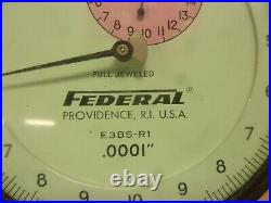 Federal No. E3BS-R1 Dial Test Machinist Indicator. 0001 Mill Metal Lathe Tool