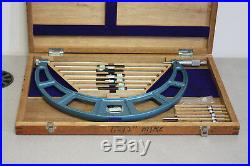 Fowler Machinist Tools Lathe Mill 6 12 Micrometer Set in Case