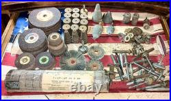 HUGE LOT of MACHINIST TOOL LATHE MILL Grinding Wheels, Discs, Cones & Hardware