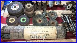 HUGE LOT of MACHINIST TOOL LATHE MILL Grinding Wheels, Discs, Cones & Hardware