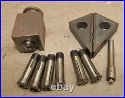 Hardinge 3C collet set South Bend 9 lathe draw bar block machinist tool lot