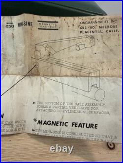KINGMANN WHITE INC. MINI-SINE MAGNETIC V BOTTOM BAR 250 Machinist Tool