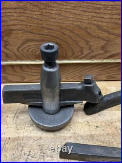 Large Lathe Lantern Rocker Tool Post with 3 Armstrong Tool Holders Machinist BIG