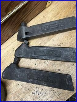 Large Lathe Lantern Rocker Tool Post with 3 Armstrong Tool Holders Machinist BIG