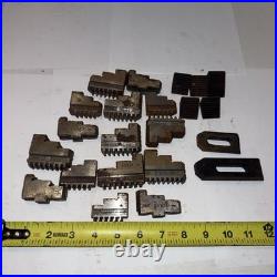 Large Lot Of LATHE CHUCK JAWS FOR 3 JAW Machinist Tools Tooling Parts Hold Downs
