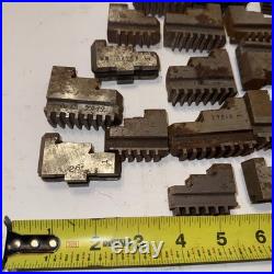 Large Lot Of LATHE CHUCK JAWS FOR 3 JAW Machinist Tools Tooling Parts Hold Downs