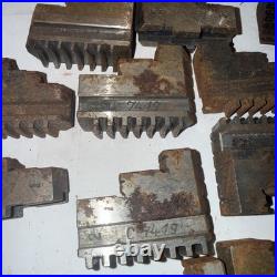 Large Lot Of LATHE CHUCK JAWS FOR 3 JAW Machinist Tools Tooling Parts Hold Downs