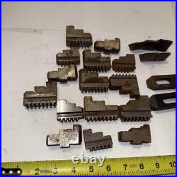 Large Lot Of LATHE CHUCK JAWS FOR 3 JAW Machinist Tools Tooling Parts Hold Downs