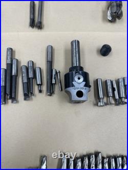 Large Lot Of Used Hss Machinist Endmills Drills Countersinks Cutters Boring Head