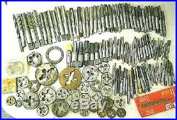 Large Lot of Tap & Dies 108 Taps & 32 Dies Assorted Metal Lathe Machinist Tools