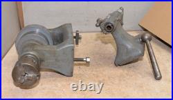Lathe head & tail stock Whiton chuck fits Hardinge Elgin & Logan machinist tool