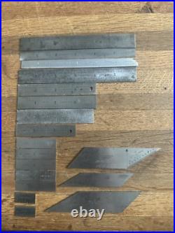 Lot 18 Starrett Rulers Machinist Gauges Angle Cutting Lathe 600 603 604r 300 320