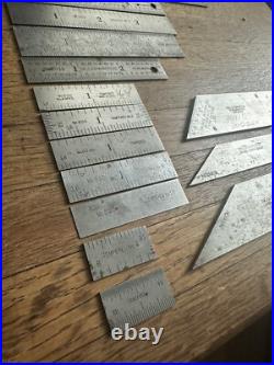 Lot 18 Starrett Rulers Machinist Gauges Angle Cutting Lathe 600 603 604r 300 320