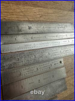 Lot 18 Starrett Rulers Machinist Gauges Angle Cutting Lathe 600 603 604r 300 320