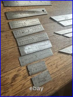 Lot 18 Starrett Rulers Machinist Gauges Angle Cutting Lathe 600 603 604r 300 320
