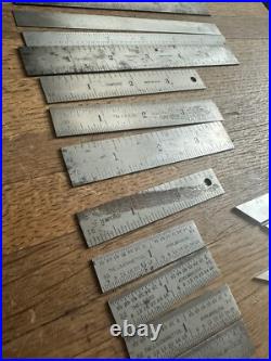 Lot 18 Starrett Rulers Machinist Gauges Angle Cutting Lathe 600 603 604r 300 320