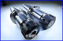 Lot (2 Pcs) Techniks 22255 Cat 40 Er32 4 Tool Holder Machinist Lathe Cnc Tool