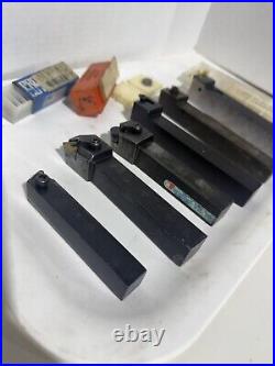 Lot 6 Indexable Tool Holders Lathe Turning + Carbide Inserts WESSON VR Machinist