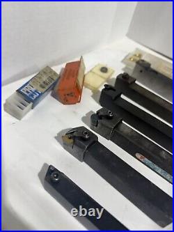 Lot 6 Indexable Tool Holders Lathe Turning + Carbide Inserts WESSON VR Machinist