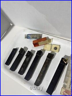 Lot 6 Indexable Tool Holders Lathe Turning + Carbide Inserts WESSON VR Machinist