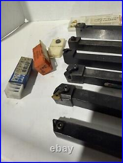 Lot 6 Indexable Tool Holders Lathe Turning + Carbide Inserts WESSON VR Machinist