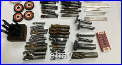 Lot Machinist Tools End Mills Boring Bars Taps Drills Lathe Bits Reamers Carbide