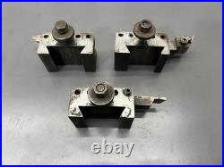 Lot Of 3 Machinist Lathe Quick Change Turning Facing Tool Holders 3/4 Cap