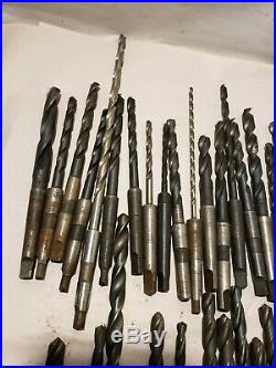 Lot of 100+ Morse Taper Shank Drill Bits Lathe Machinist MT2 MT1