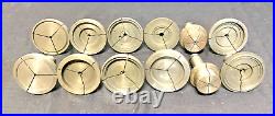 Lot of 12 Hardinge Dunham 5C 4 Lathe Step Chuck Collets Machinist Tooling 55D