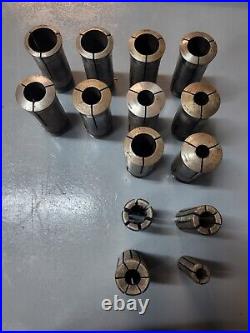Lot of 14pc Hardinge 215 Collets Lathe Mill Machinist Tooling Collet Tool Holder