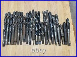 Lot of 22 Made in USA Machinist Lathe Large Drill Bits Size 47/64 1 1/8