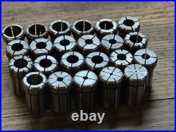Lot of 23 DA180 Collets Erickson Parlec 3/4 to. 0062 CNC Tool Holder Machinist