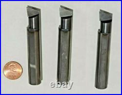 Lot of 3 Solid Carbide 1/2 Shank Boring Bars 3 Long Lathe Mill Machinist Tools