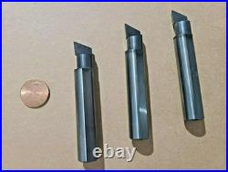 Lot of 3 Solid Carbide 1/2 Shank Boring Bars 3 Long Lathe Mill Machinist Tools
