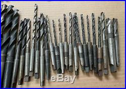 Lot of 56 Morse Taper Shank Drill Bits Bridgeport Mill Atlas Lathe Machinist MT2