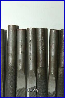 Lot of MACHINIST LATHE MILL Nicholson Die Filer Files for Bench Top File Machine