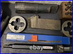 Lot of Machinist Lathe Tools HSS Taps Drills Carbide End Mills Metal CAT50 USED