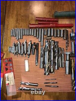 Lot of Machinist Tools Cutters Drill Mills HSS Carbide Taps Loaded Lathe Etc