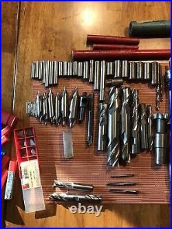 Lot of Machinist Tools Cutters Drill Mills HSS Carbide Taps Loaded Lathe Etc