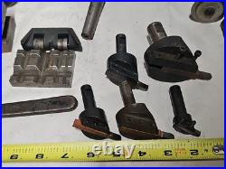 Lot of Vintage Machinist Mill Fly Cutters Lathe Tool Holder Parts Gears Tooling