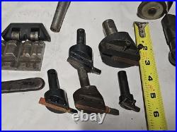 Lot of Vintage Machinist Mill Fly Cutters Lathe Tool Holder Parts Gears Tooling