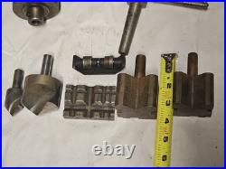 Lot of Vintage Machinist Mill Fly Cutters Lathe Tool Holder Parts Gears Tooling