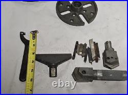 Lot of Vintage Machinist Mill Fly Cutters Lathe Tool Holder Parts Gears Tooling
