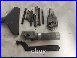 Lot of Vintage Machinist Mill Fly Cutters Lathe Tool Holder Parts Gears Tooling