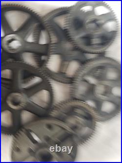 Lot of Vintage Machinist Mill Fly Cutters Lathe Tool Holder Parts Gears Tooling