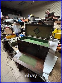 MACHINIST AucSnd LATHE MILL Vintage Antique Gerstner Oak Machinist Tool Box