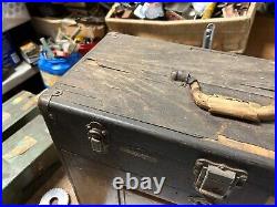 MACHINIST AucSnd LATHE MILL Vintage Antique Gerstner Oak Machinist Tool Box C