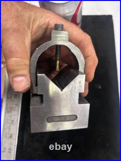 MACHINIST BkC LATHE MILL Unusual Tool Maker Ground Double V Block Plate Fixture
