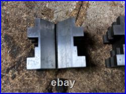 MACHINIST BkCs LATHE MILL 2 Unusual Brown & Sharpe V Blocks and Clamps MACHINIST BkCs LATHE MILL 2 Unusual Brown & Sharpe V Blocks and Clamps