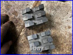 MACHINIST BkCs LATHE MILL 2 Unusual Brown & Sharpe V Blocks and Clamps MACHINIST BkCs LATHE MILL 2 Unusual Brown & Sharpe V Blocks and Clamps